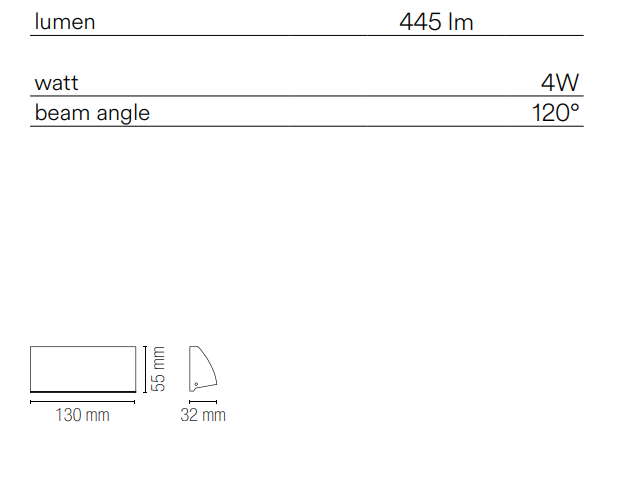 Lampă de perete pentru trepte, din aluminiu antracit, IP54, LED lumină naturală 4000°K, 4W, 445LM SHELBY